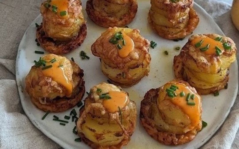 Potato stacks med chili mayo Potato stacks med chili mayo